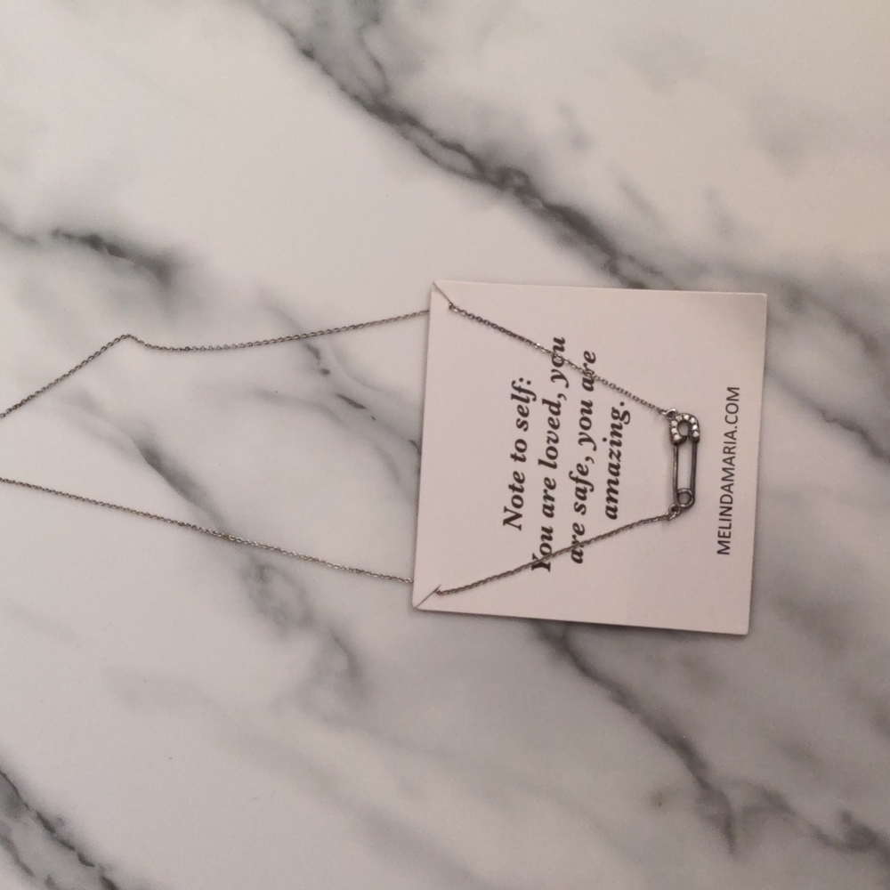 *3/$20* Melinda Maria Safety Pin Pendant Necklace